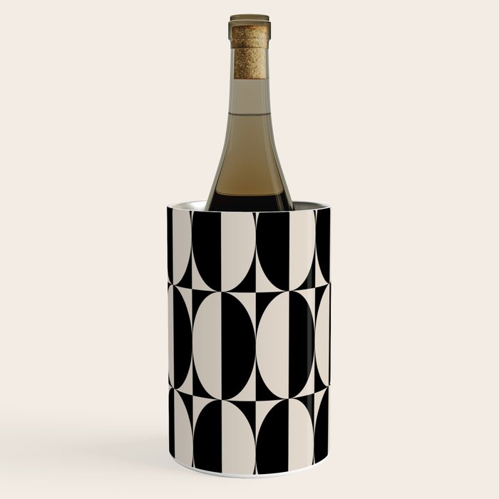 Hollywood Regency 261 Scandi Black and Linen White Wine Chiller Gallery Image 2