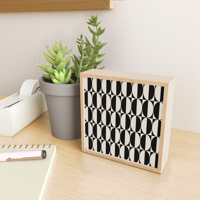 Hollywood Regency 261 Scandi Black and Linen White Mini Art Print Gallery Image 2