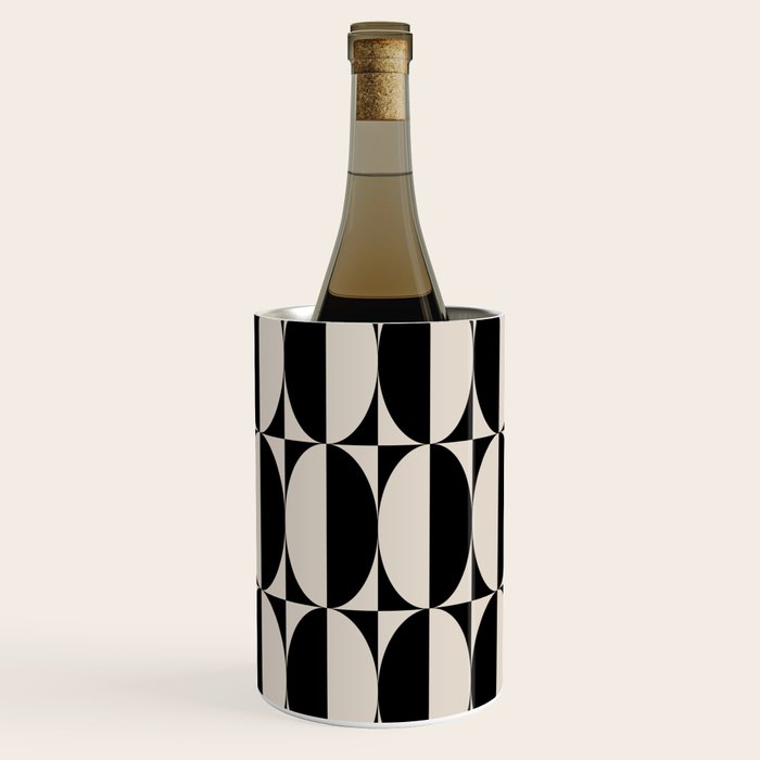 Hollywood Regency 261 Scandi Black and Linen White Wine Chiller Gallery Image 1