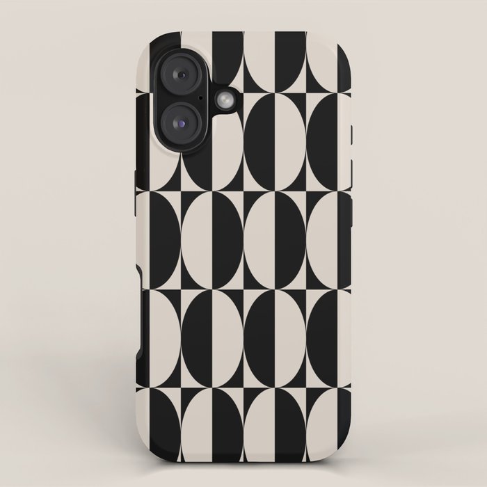 Hollywood Regency 261 Scandi Black and Linen White iPhone Case Gallery Image 1