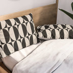 Hollywood Regency 261 Scandi Black and Linen White Pillow Sham Gallery Image 2