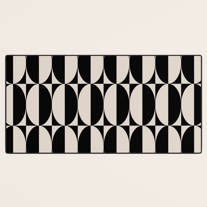 Hollywood Regency 261 Scandi Black and Linen White Desk Mat Gallery Image 3