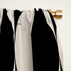 Hollywood Regency 261 Scandi Black and Linen White Window Curtain Gallery Image 2