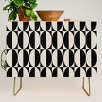 Hollywood Regency 261 Scandi Black and Linen White Credenza Gallery Image 1