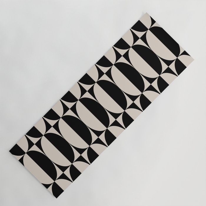 Hollywood Regency 261 Scandi Black and Linen White Yoga Mat Gallery Image 1
