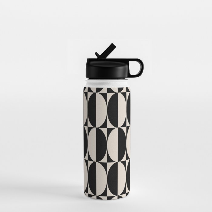 Hollywood Regency 261 Scandi Black and Linen White Water Bottle Gallery Image 1