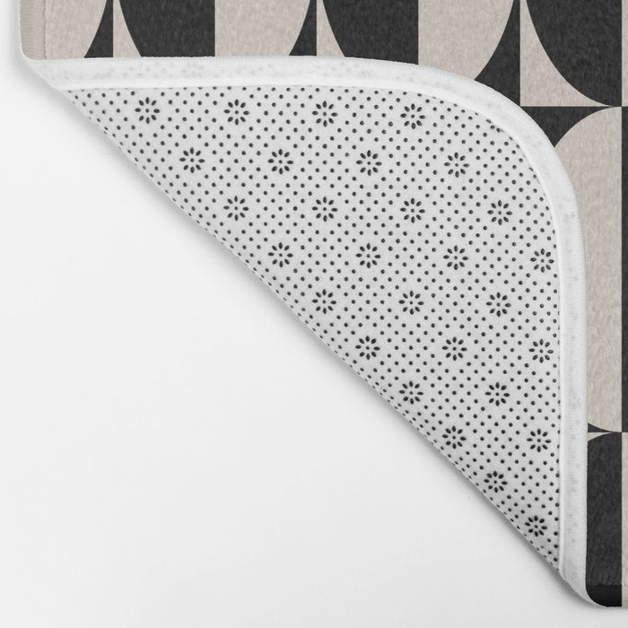 Hollywood Regency 261 Scandi Black and Linen White Bath Mat Gallery Image 2