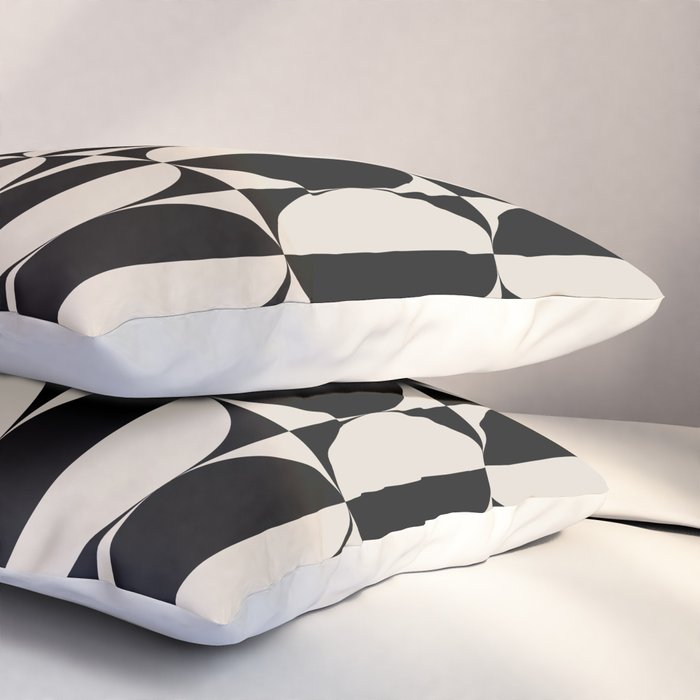 Hollywood Regency 261 Scandi Black and Linen White Pillow Sham Gallery Image 3