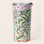 Ukrainian Flower Vase and Cherries Travel Mug Gallery Image 2