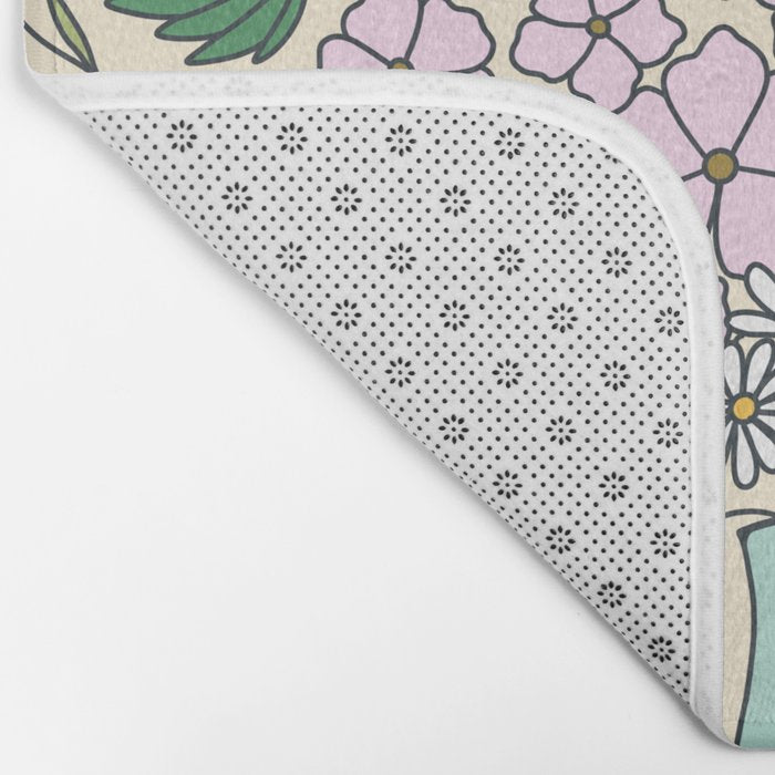 Ukrainian Flower Vase and Cherries Bath Mat Gallery Image 2