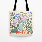 Ukrainian Flower Vase and Cherries Tote Bag Gallery Image 1