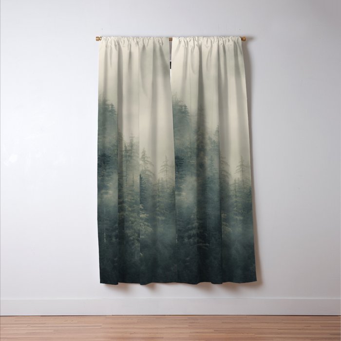 Misty Pine Forest 2 Window Curtain Gallery Image 3