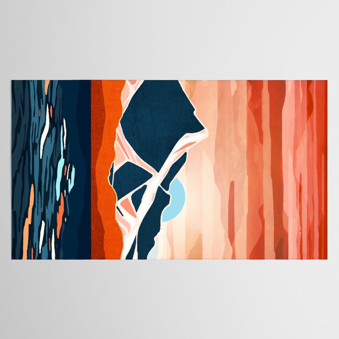 Retro Ocean Sunset Tablecloth Gallery Image 2