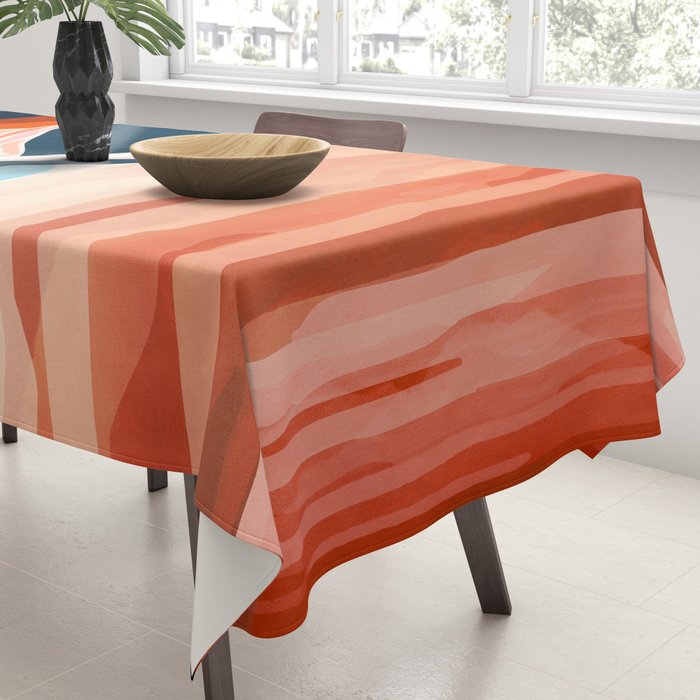 Retro Ocean Sunset Tablecloth Gallery Image 3