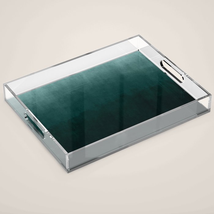 Ombre Emerald Acrylic Tray Gallery Image 1