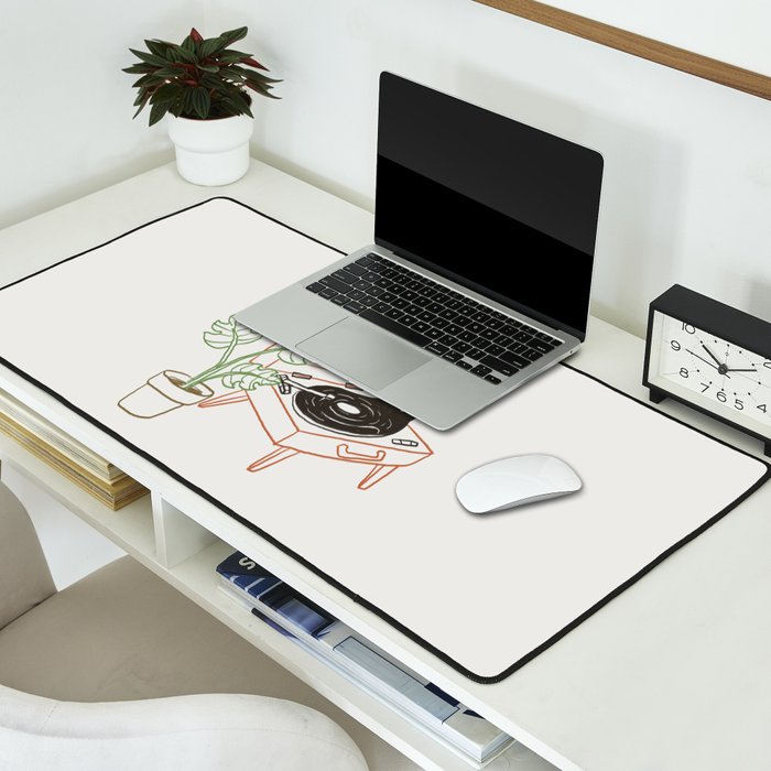 Cat and Plant 78: Vinyl Cat Desk Mat Gallery Image 2