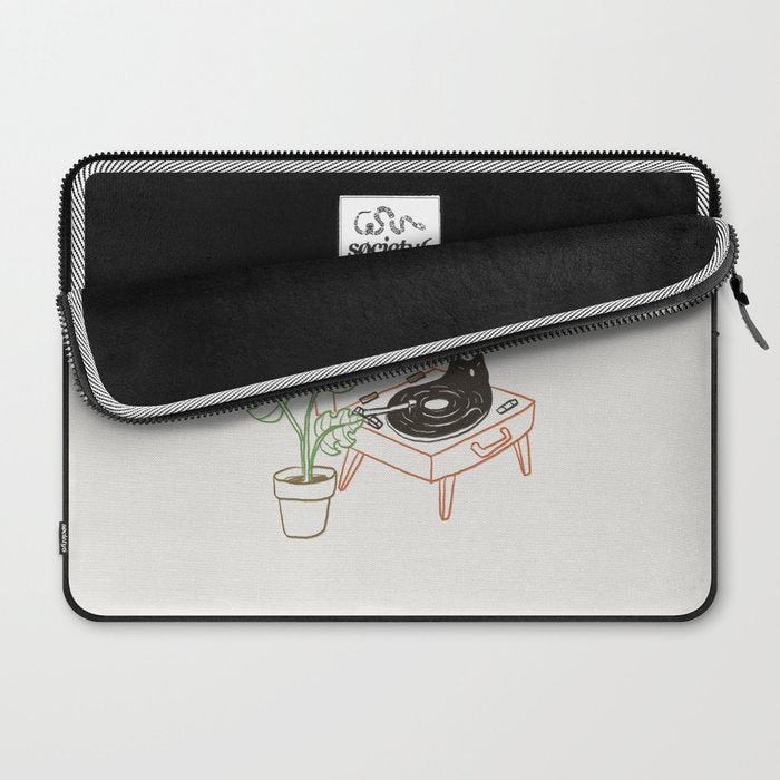 Cat and Plant 78: Vinyl Cat Laptop Sleeve Gallery Image 2