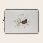 Cat and Plant 78: Vinyl Cat Laptop Sleeve Gallery Image 1
