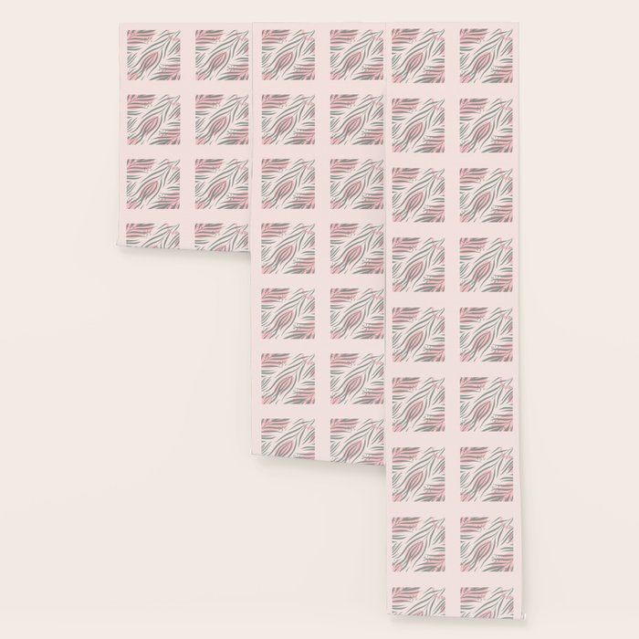 Pastel pink abstract leaf pattern Wallpaper Gallery Image 3