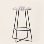 Pastel pink abstract leaf pattern Stool Gallery Image 1