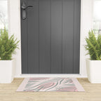 Pastel pink abstract leaf pattern Welcome Mat Gallery Image 3