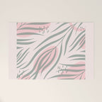 Pastel pink abstract leaf pattern Welcome Mat Gallery Image 1