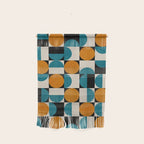 Geometric Modern Orange Teal Bauhaus I Wall Hanging Gallery Image 1