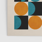 Geometric Modern Orange Teal Bauhaus I Poster Gallery Image 3