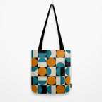 Geometric Modern Orange Teal Bauhaus I Tote Bag Gallery Image 2