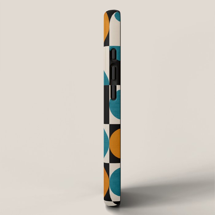 Geometric Modern Orange Teal Bauhaus I iPhone Case Gallery Image 2