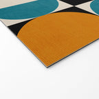 Geometric Modern Orange Teal Bauhaus I Welcome Mat Gallery Image 2