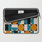 Geometric Modern Orange Teal Bauhaus I Laptop Sleeve Gallery Image 2