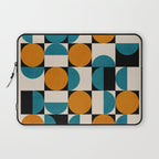 Geometric Modern Orange Teal Bauhaus I Laptop Sleeve Gallery Image 1