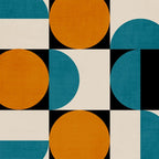 Geometric Modern Orange Teal Bauhaus I Coffee Mug Gallery Image 2