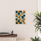 Geometric Modern Orange Teal Bauhaus I Poster Gallery Image 2