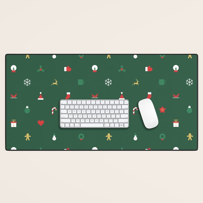 Geometric christmas decoration pattern Desk Mat Gallery Image 1