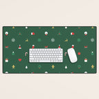 Geometric christmas decoration pattern Desk Mat Gallery Image 1