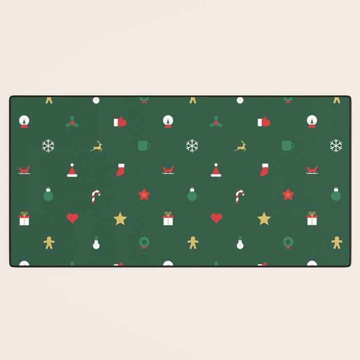 Geometric christmas decoration pattern Desk Mat Gallery Image 3