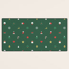 Geometric christmas decoration pattern Desk Mat Gallery Image 3