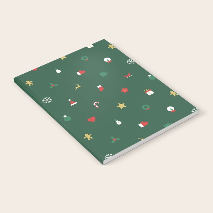 Geometric christmas decoration pattern Notebook Gallery Image 1