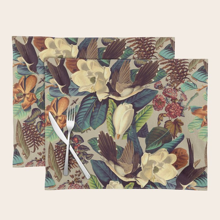 FLORAL AND BIRDS XXI-II Placemat Gallery Image 1