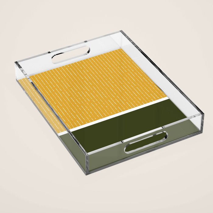 Mustard & Olive Acrylic Tray Gallery Image 1