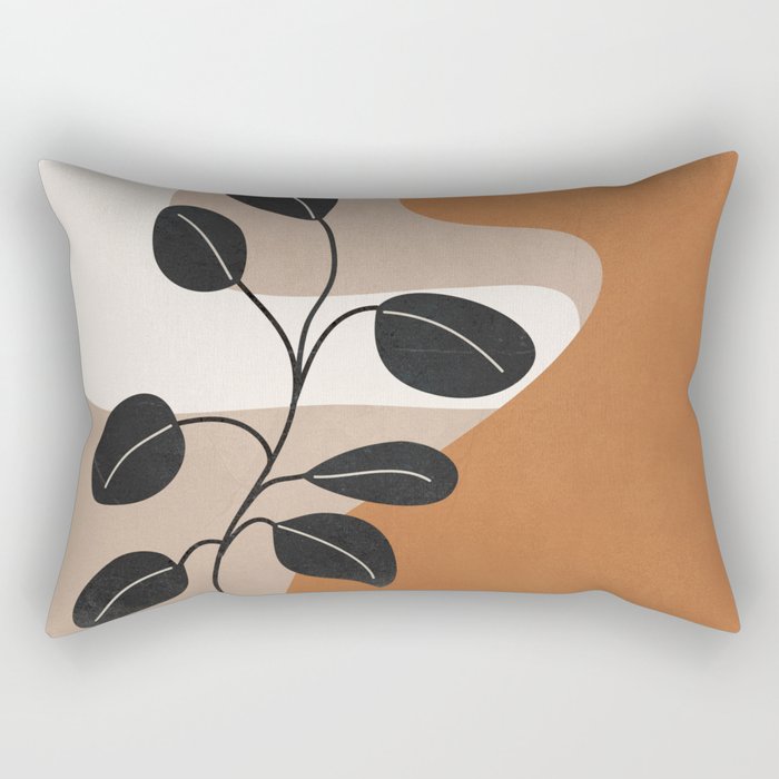 Modern Abstract Minimal Shapes Branches Art 7 Rectangular Pillow Gallery Image 2