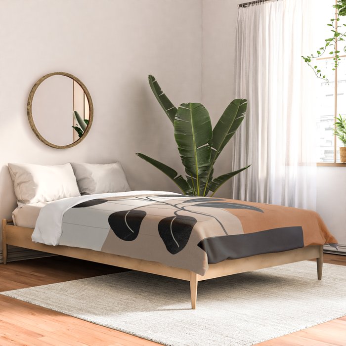 Modern Abstract Minimal Shapes Branches Art 7 Comforter Gallery Image 2