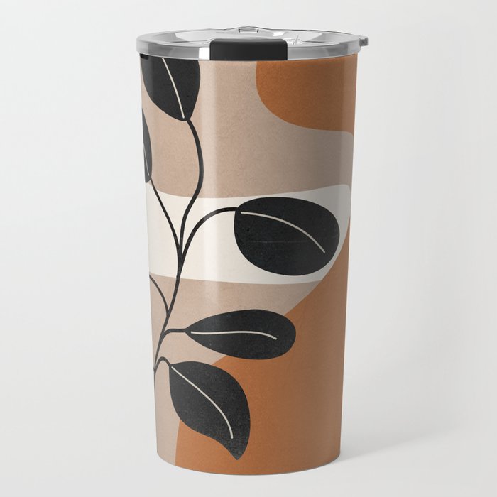 Modern Abstract Minimal Shapes Branches Art 7 Travel Mug Gallery Image 1