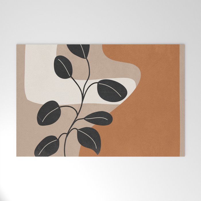 Modern Abstract Minimal Shapes Branches Art 7 Welcome Mat Gallery Image 1