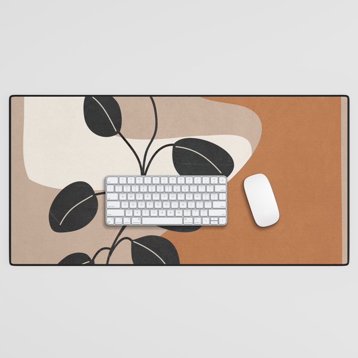 Modern Abstract Minimal Shapes Branches Art 7 Desk Mat Gallery Image 1