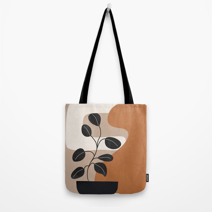 Modern Abstract Minimal Shapes Branches Art 7 Tote Bag Gallery Image 2