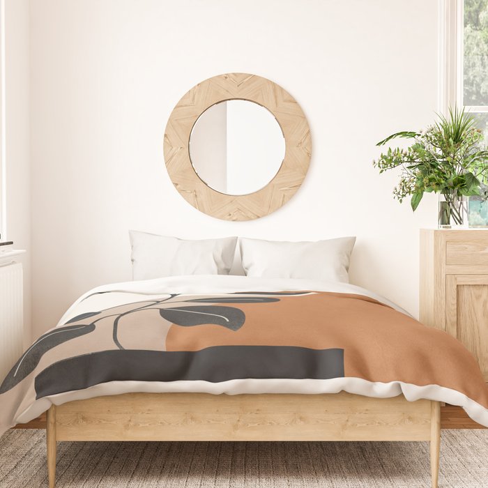 Modern Abstract Minimal Shapes Branches Art 7 Duvet Cover Gallery Image 3