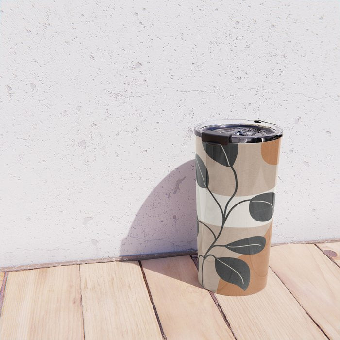 Modern Abstract Minimal Shapes Branches Art 7 Travel Mug Gallery Image 4
